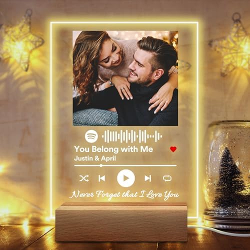 Custom Acrylic Music Plaque Gifts for Girlfriend Boyfriend